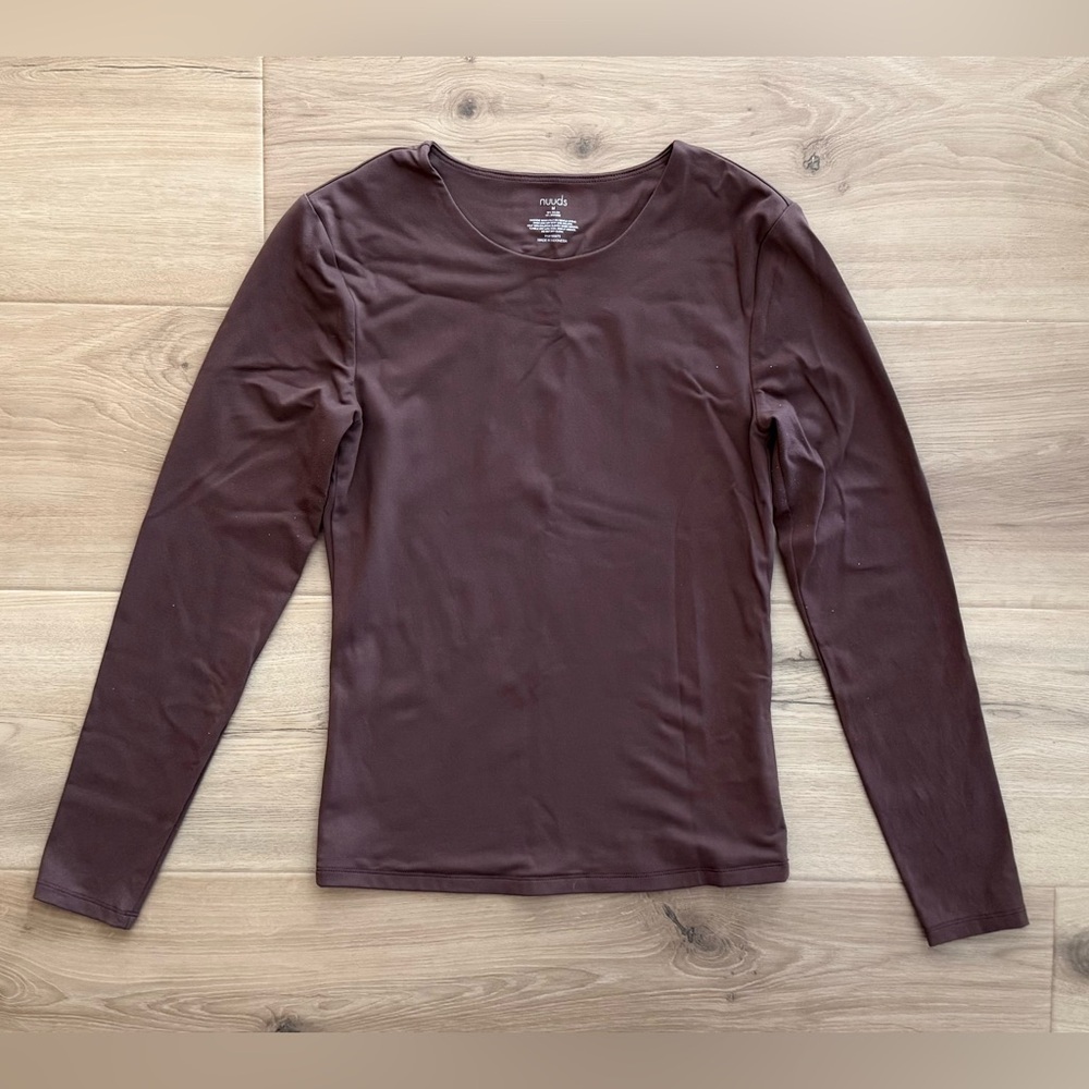 Nuuds Seamless Long Sleeve Shirt in Coffee Size M